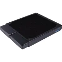 Alphacool 14443, Radiator, Messing, Kupfer, Edelstahl, Schwarz, 1/4", 0,8 bar, 140 mm