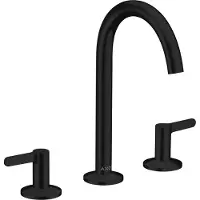 Hansgrohe 3-Loch-Waschtischarmatur 170 Axor One A 140mm, m Pus-Op-Abl, m Hebel, matt-sw
