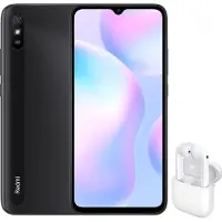 Xiaomi Redmi 9AT 2GB 32GB Granit grau & Redmi Buds 3 Bluetooth-Kopfhörer