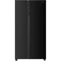 Heinner HSBS-HM532NFBKE++, Freistehend, Amerikanische Tür, Schwarz, 2 Tür(en), Berührung, LED