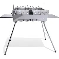 Grillpeter Mangal Astana mit Drehspießregler 9 Spieße 230V Alumotor