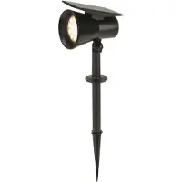 PRIOS LED-Solarstrahler Birko, Höhe 56 cm, schwarz, Erdspieß