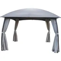 Leco MILENA Designer Pavillon 330x330cm verschließbare Seitenteile