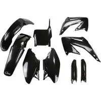 Ufo Honda Cr 125/250 2004-2004 Hokit102f-001 Fork Protectors & Plastikbausatz Schwarz Schwarz One Size