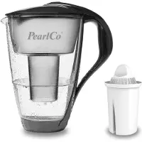 Pearlco 235026 Glas-Wasserfilter – 2 Liter – Anthrazit