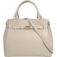 Samantha Look Henkeltasche echt Leder, Made in Italy, geräumige Henkeltasche mit Smartphonefach