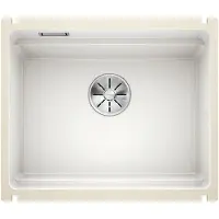 BLANCO ETAGON 500-U Unterbauspüle / Keramik / kristallweiß glänzend / Stopfen