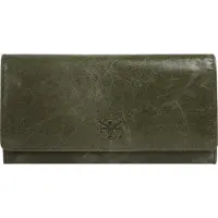 Chiemsee Damen Geldbörse oliv, 10x19x2 cm, 14 Kartenfächer, RFID-Schutz