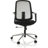 Hjh OFFICE Home Office Bürostuhl SEDIOLO B Schreibtischstuhl mit Armlehnen Stoff / Netzstoff Drehstuhl