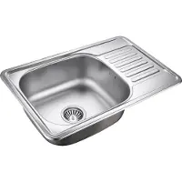 Quadron Spülbecken 1-Becken Spüle | Größe: 66 x 42 x 18 cm | EDDIE | Küchenspüle Edelstahlspüle mit Siphon | Flachs Pvd