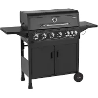TAINO BRANDO 6+1 Gasgrill 6 Brenner Seitenkocher BBQ Grillwagen Gasgriller