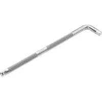 PB Swiss Tools Sechskant-Winkelschraubendreher, lang, verchromt, 8 mm, 208 x 43 mm