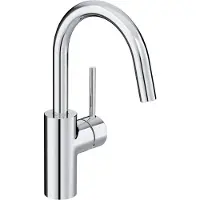 Kludi BOZZ Waschtisch-Einhandmischer, Auslaufhöhe 185mm, schwenkbarer Auslauf, ohne Ablaufgarnitur, 380280576