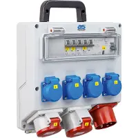 As Schwabe as-Schwabe FIXO Wandverteiler CEE 400V 32A auf 4xSchuko 2xCEE 400V 16A 32A IP44