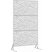 Syfax Sichtschutz Grau 100 x 50 x 180 cm Stahl