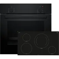 Bosch Einbau-Backofen-Set HBD214FB86, HBF010BA1 + PIE811BB5E, Einbau-Backofen, Induktionskochfeld