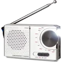 Caliber Notfallradio - Batteriebetriebenes Radio - Tragbares Radio - Mit Taschenlampe