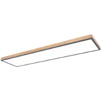 Globo Lighting LED Wohnzimmerleuchte, Holzoptik, opal, L 120cm