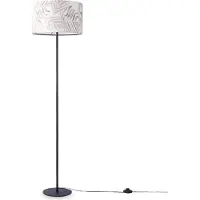 Paco Home Stehlampe Lampe Leselampe Schlafzimmer Deko Wohnzimmer Büro Lampenschirm Palme Leuchten Farbe / Größe Grün (Ø38cm)
