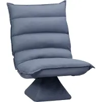 Fortuna Lai Bodensofa Bodenstuhl mit verstellbarer Lehne drehbarer Meditationsstuhl Relaxsessel Mikrofasertuch Grau 62x62x95 cm