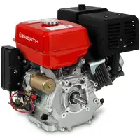 Eberth 15 PS 11,03 kW Benzinmotor mit 25 mm Ø Welle, E-Start, 17ah 12V Batterie, Standmotor Kartmotor Antriebsmotor mit Ölmangelsicherung