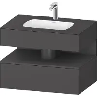 Duravit Einbauwaschtisch-Möbel-Set Qatego 80x55x60cm, gra m, Kon-WTU, Nischenb