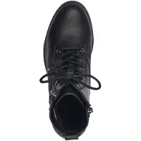 Tamaris Damen Boot Stiefelette Reißverschluss Schnürung Winterschuh 1-25107-41, Größe:39 EU, Farbe:Schwarz