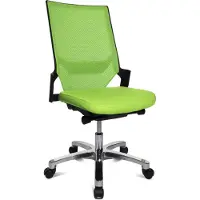 Topstar Bürostuhl Autosynchron-1 Alu, AU1090 T35 Stoff grün, Gestell alu
