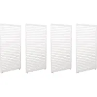 Mendler 4er-Set Aluminium Paneele für Pergola MCW-L46, Terrassenüberdachung, Lamellenpaneel Modul, 204x369cm weiß