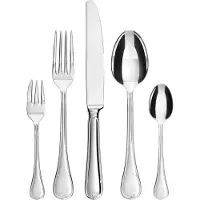 Gräwe Besteck-Set Bayreuth, 10-teilig, 2 Personen, silber, Edelstahl, poliert