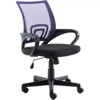 DELUKE Bürostuhl PARIS - 88x56x54, Lila | Kunstleder | Kunststoff Gestell | ergonomische Bürostühle Homeoffice Stuhl mit Rollen