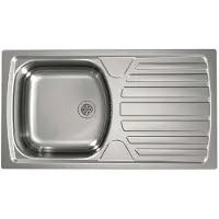Alveus Basic 170, Aufsatzwanne, Rechteckig, Edelstahl, Edelstahl, 1 Becken, 360 x 355 mm