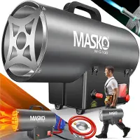 MASKO Gasheizgebläse Gasschlauch & Druckminderer für handelsübliche Gasflaschen