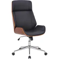 Mendler Bürostuhl HLO-CP84 Kunstleder walnuss/schwarz