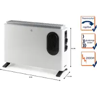 Domo Konvektorheizkörper 2000 w weiß DO7351CH