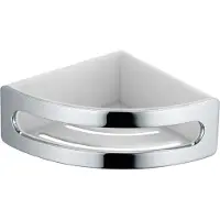 Keuco ELEGANCE Eckduschablage, verdeckte Befestigung, 11657010000, Farbe: verchromt / weiß