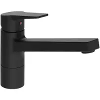 Hansa HANSATWIST Küchenarmatur, mit Sicherungseinrichtung, schwenkbar, Ausladung 199mm, 0914228333, Farbe: Mattschwarz