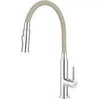 Novaservis - Küchenarmatur mit ausziehbarer Brause, 2 Düsen, beige/chrom 70730,0BE
