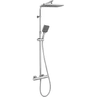 Kielle Vega - Duschset mit Thermostat, 300 x 200 mm, 3 Strahlen, chrom 20618000