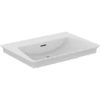 Ideal standard La Dolce Vita Möbelwaschtisch 660mm, ohne Hahnloch, mit Überlauf, E270001, Farbe: Weiß