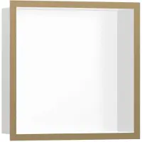 Hansgrohe Wandnische XTRASTORIS Individual mattweiß 300x300x100mm Designrahmen bru 300 x 300 x 100 mm Designrahmen brushed bronze