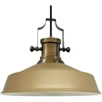Bamyum Pendelleuchte Asletl Industrial aus Metall 41 cm Beige Hängelampe