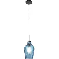 FABAS LUCE Pendelleuchte Stintino E27 Ø180mm Azurblau