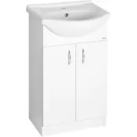 Aqualine SIMPLEX ECO 55 Waschtischunterschrank mit Waschbecken 53x83,5x30,7cm