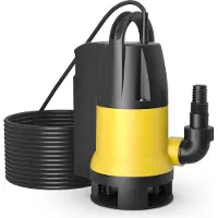 Wiltec Schmutzwasserpumpe 13000 l/h 750 W, max. Förderhöhe 7,5 m, Fremdkörper bis Ø 35 mm