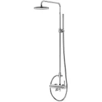Steinberg Serie 100 Duschsystem, Stabhandbrause, Regenbrause rund, 1002760