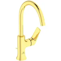 Ideal standard La Dolce Vita Waschtischarmatur, Ausladung 169mm, ohne Ablaufgarnitur, BD658A2, Farbe: Brushed Gold