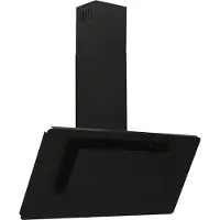 vidaXL Dunstabzugshaube 90 cm Edelstahl und Hartglas Schwarz