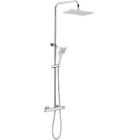 Novaservis metalia 54 - doucheset met thermostaat, 30x20 cm, 3 jets, chroom