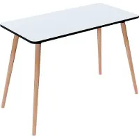 Paper Flow PAPERFLOW easyHome HOP Schreibtisch weiß rechteckig, 4-Fuß-Gestell buche 114,0 x 60,0 cm